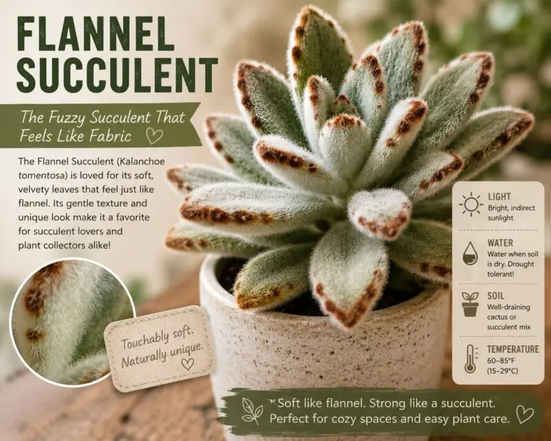 flannel succulent -